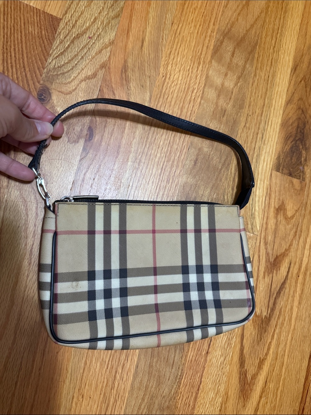 Burberry Beige Black Plaid Mini Shoulder Bag